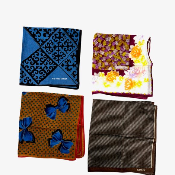 Bulk Sale Burberry-Celine & More! (2) Handkerchiefs/Sqare Pockets 16"-19.5" !(2) - Picture 13 of 16